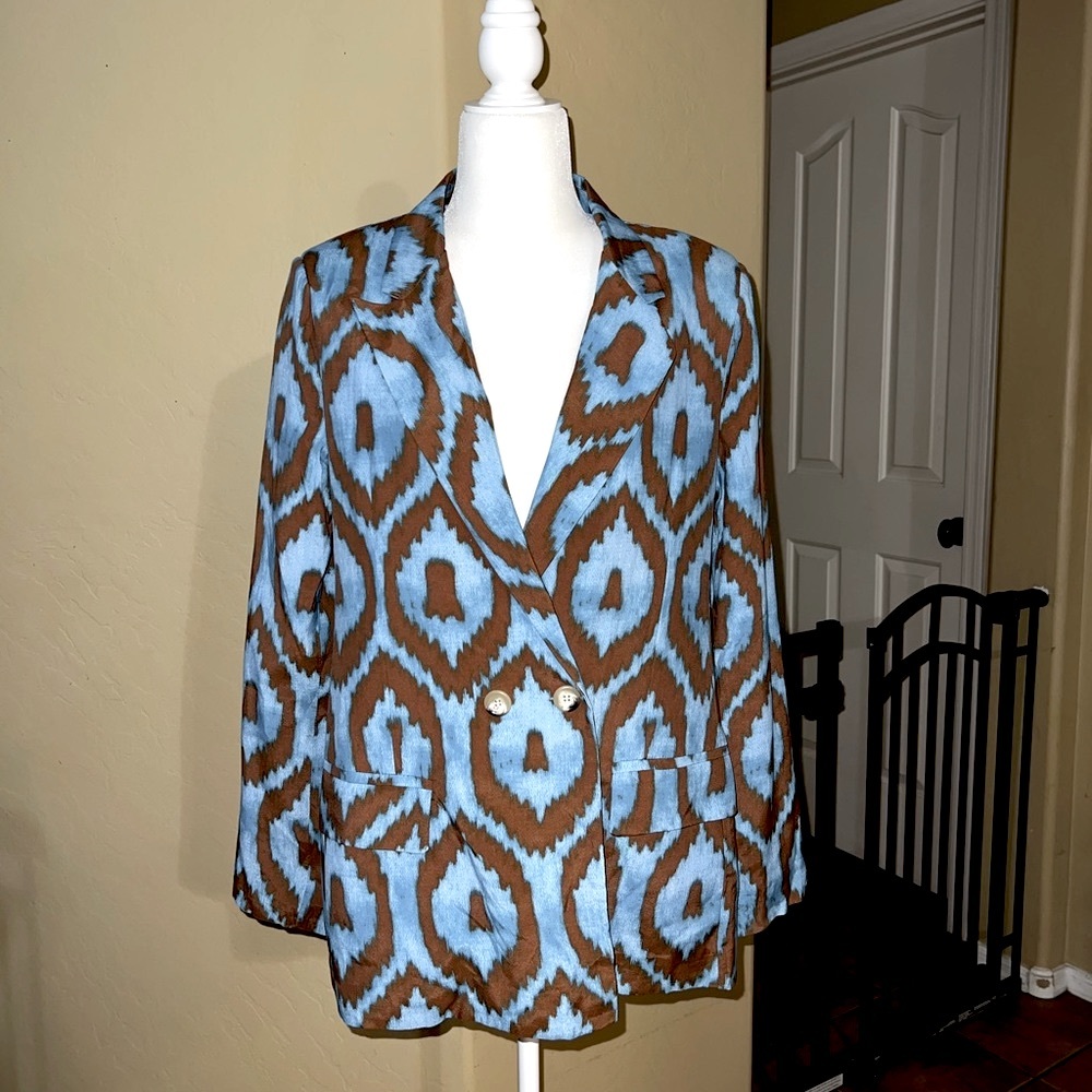 Souvenir Clubbing Giacca Fantasia Double Breasted Blazer Jacket M